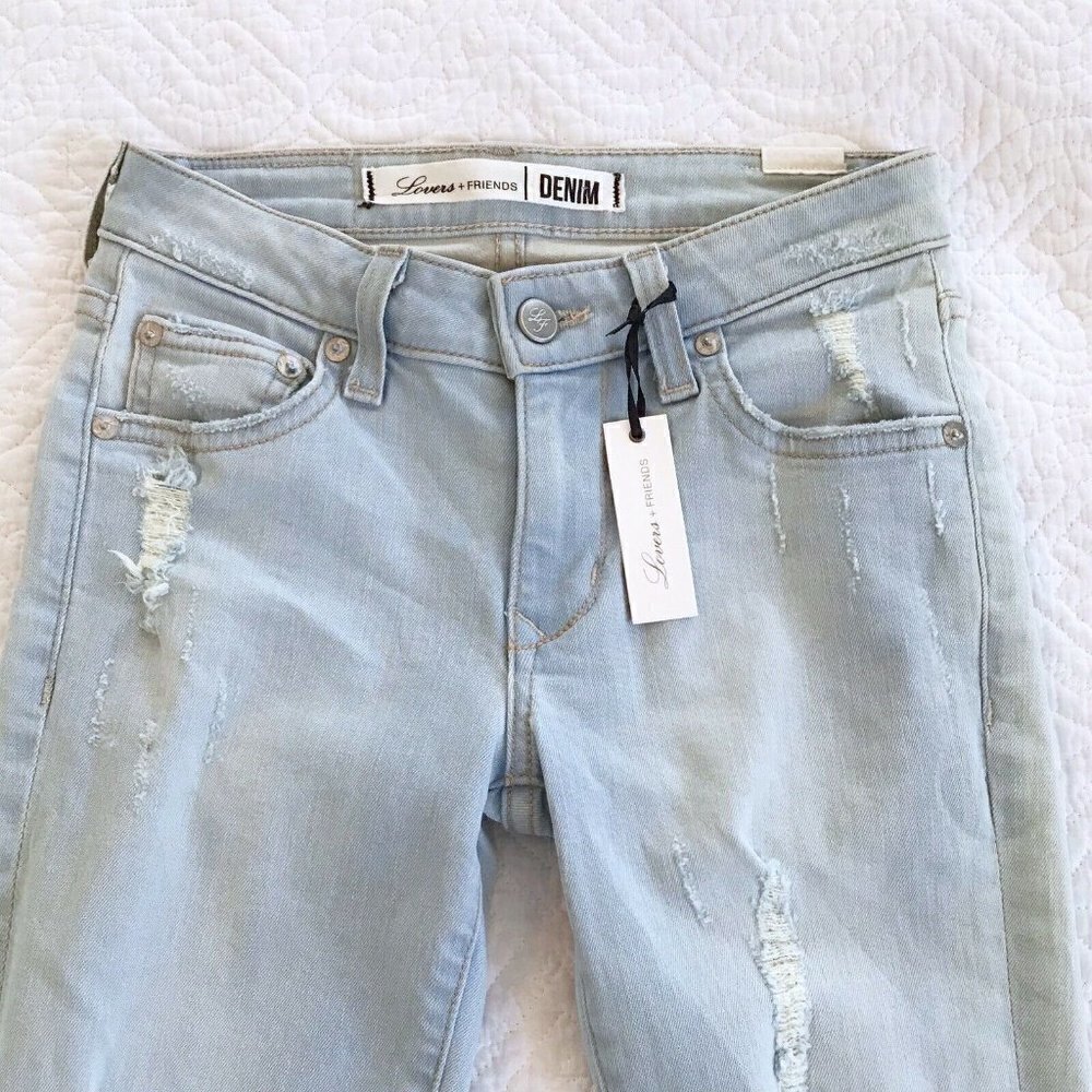 LOVERS + FRIENDS Ricky Solana Distressed Jeans NWT - Picture 9 of 11